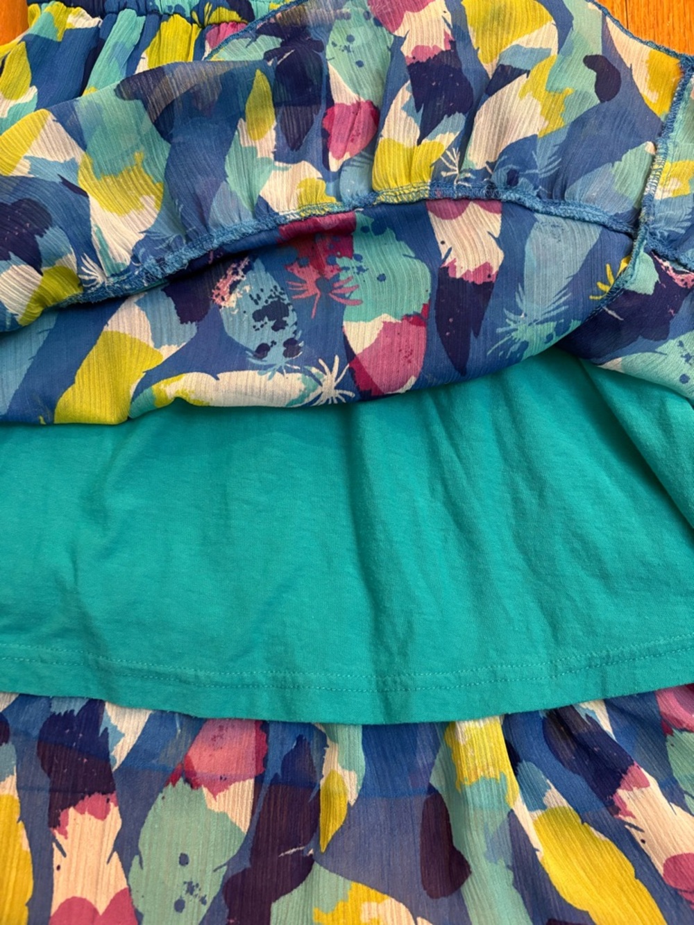P.S. from Aeropostale Girls Floral Ruffle High Low Dress Size M 10 - Picture 4 of 5